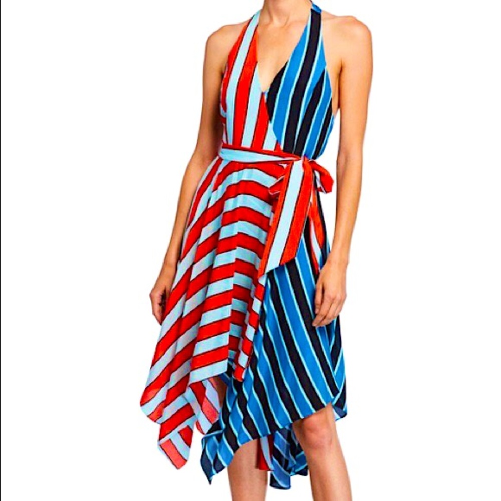 Alice + Olivia Striped Colorblock Dress
